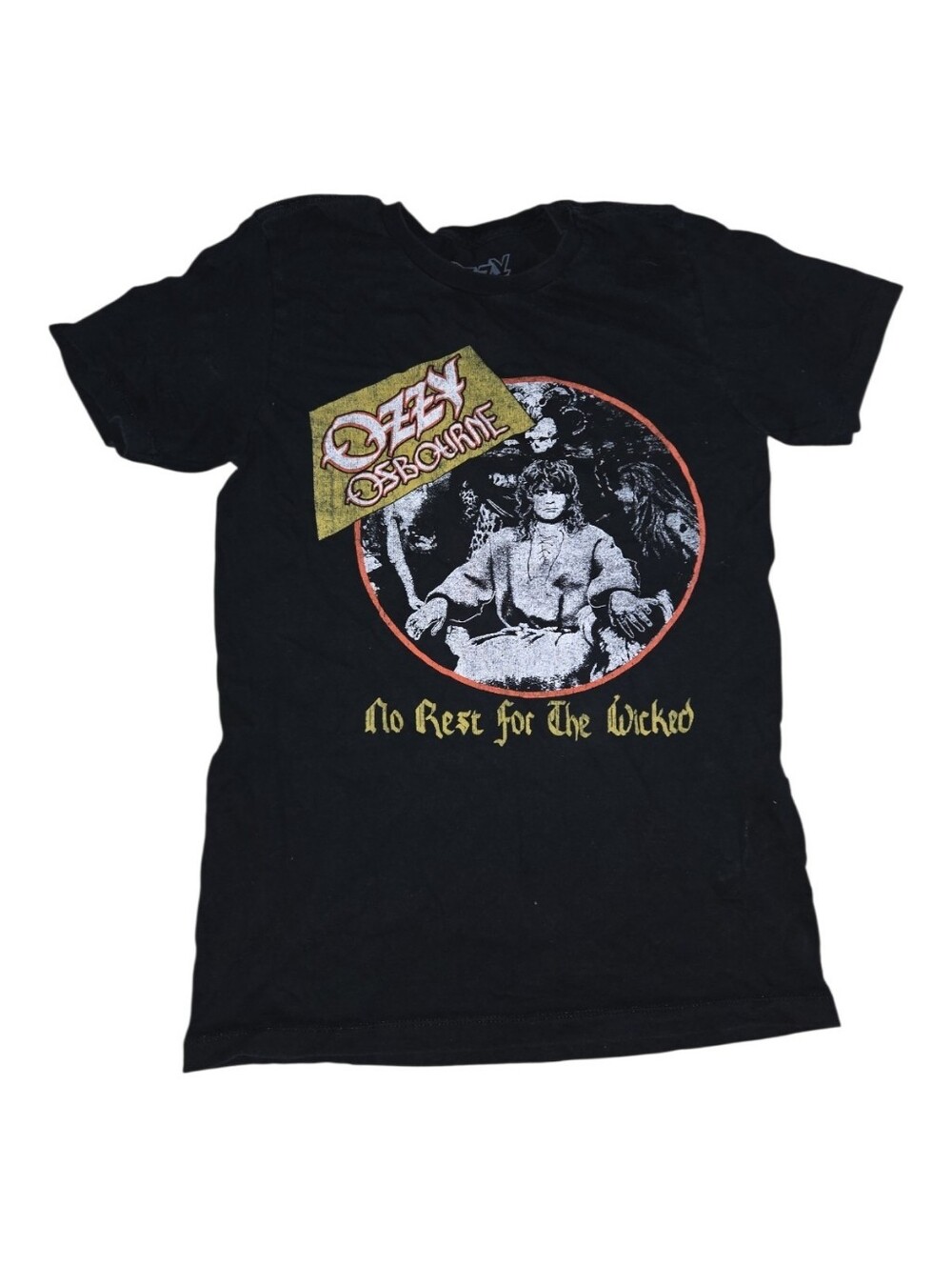 Ozzy Osbourne "No Rest for the Wicked" Black Graphic Tee Size small